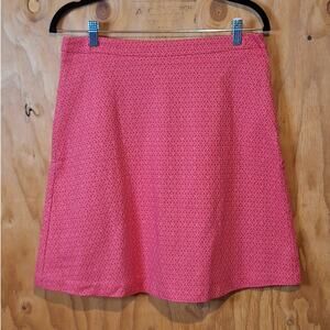 Margaret M Flounce Trumpet Skirt Medium Floral Jacquard Flirty Cherry Girl Y2K